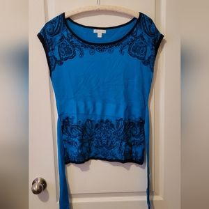 Blue and black shirt new york and company